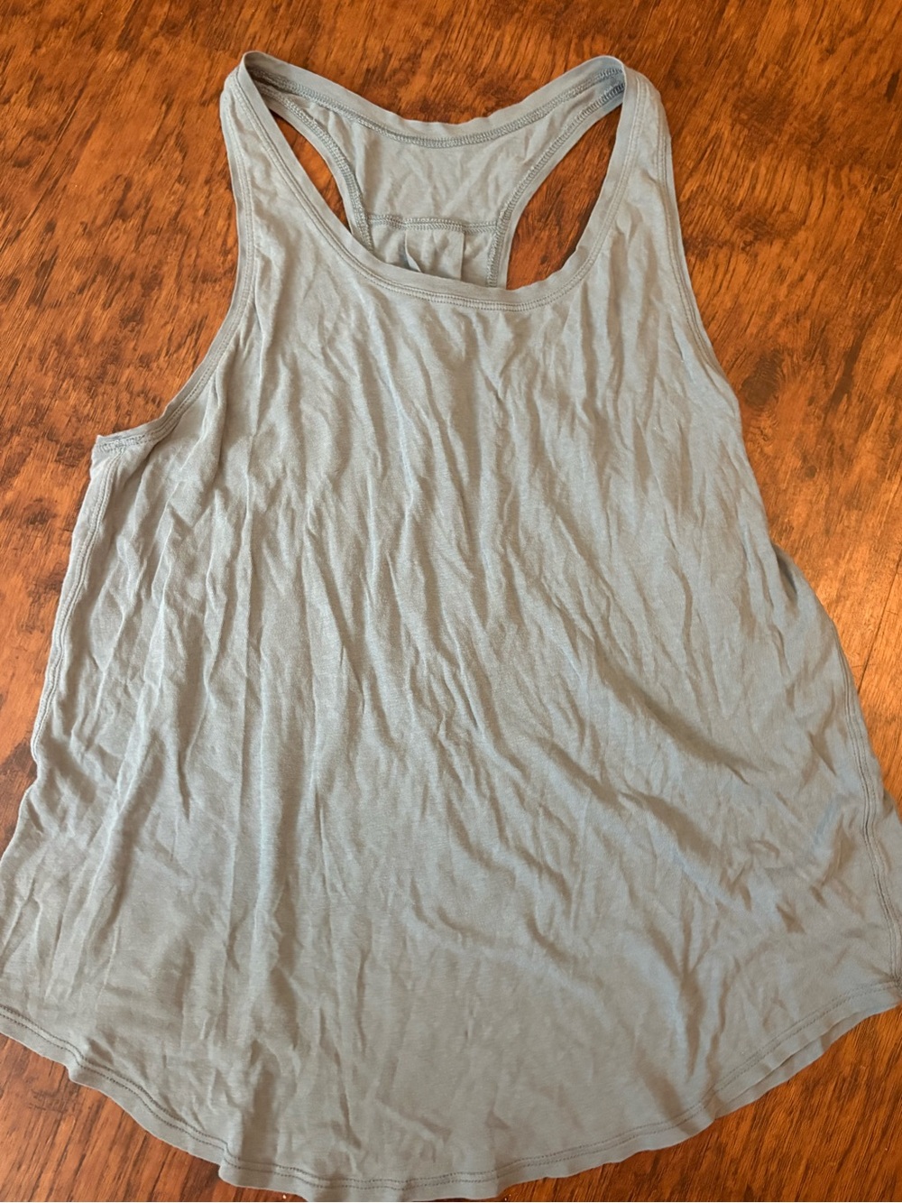 lululemon athletica Light Gray/Blue Racerback Tank with Pleat - Picture 6 of 6